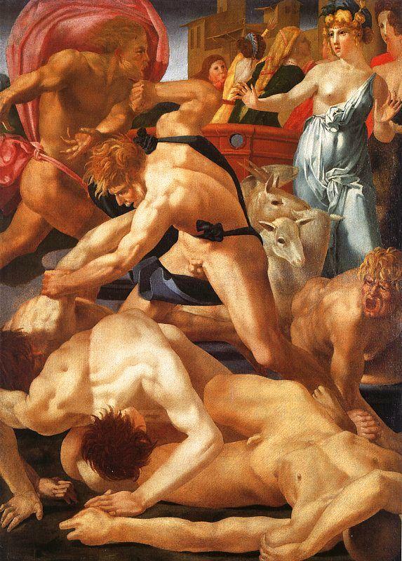 Rosso Fiorentino Moses Defending the Daughters of Jethro oil painting image